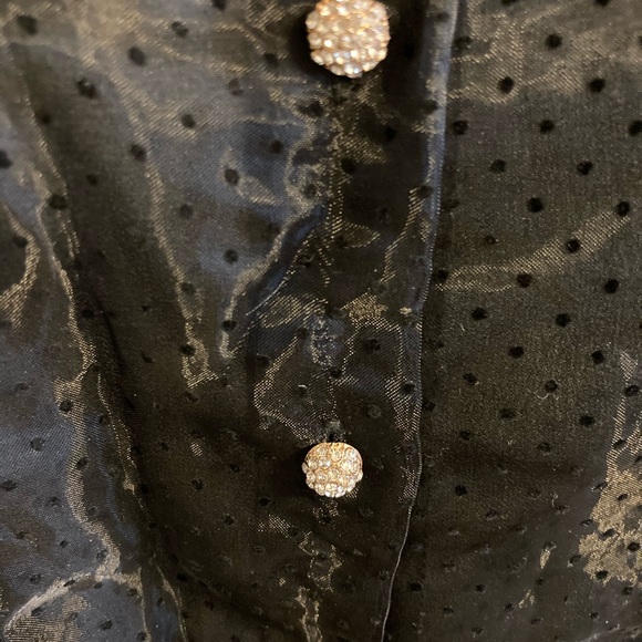 Forever 21 Collared Sheer Polkadot Button Down - Picture 5 of 5